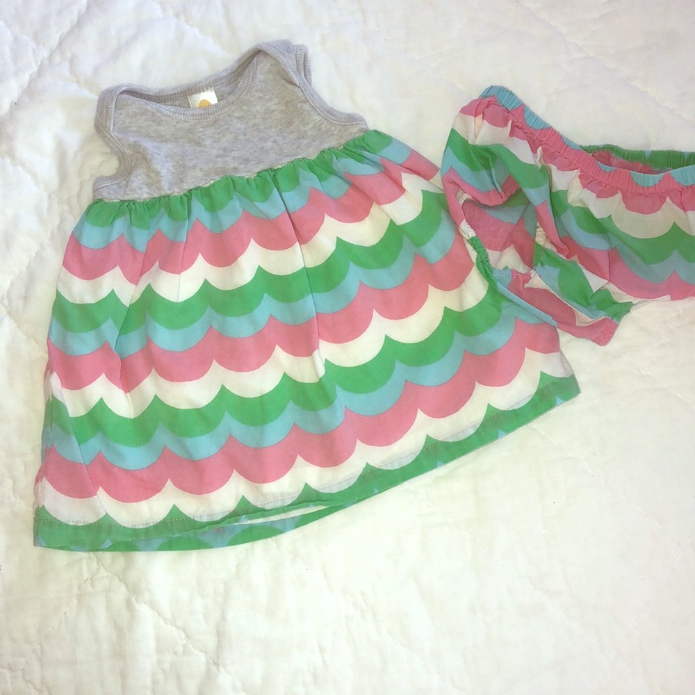 Stem Cotton Baby Dress with matching bloomers